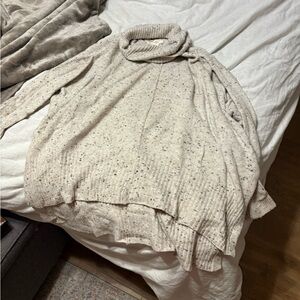 Cozy Speckled Cowl Neck Sweater